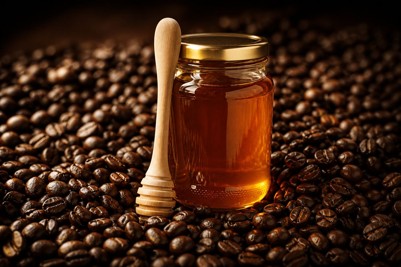 عسل وحبوب البن